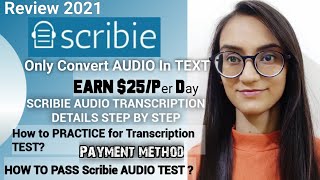 Scribie Earn Rs2500Per DayHow To Pass Scribie Transcription TESTFull ProcessWork From Home [upl. by Riane]