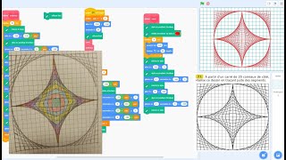 Enveloppe de cercle en Scratch daprès lexercice 21 p 98 de Iparcours 6ème [upl. by Anev]