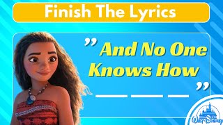 Finish The Lyrics DISNEY Challenge 2024 Sing Along [upl. by Eladal]