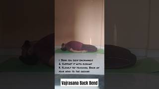 Vajrasana Back Bend  Suptha Vajrasana dailyyoga backbend [upl. by Cinamod]