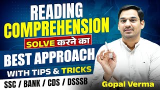 Reading Comprehension For All SSC Exams  Reading Comprehension Tips and Tricks  Gopal Verma Sir [upl. by Anilad]