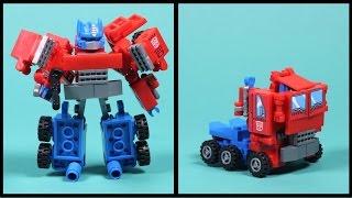 Kreo Transformers Optimus Prime  Kreon Battle Changer Building Toy  Unboxing Speed Build amp Play [upl. by Marron232]