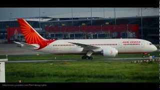 Air Indias Boeing 787 Dreamliner landing at DelhiHD [upl. by Tezil]