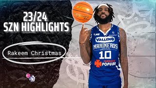 Rakeem Christmas Highlights 202324  Dominican Republic LNB  CB Marineros [upl. by Rrats843]