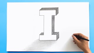 3D Letter Drawing  i [upl. by Aiblis]