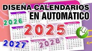 📆🔥 Cómo crear CALENDARIO 2025 en Automático con CorelDraw ALMANAQUE 2025 💥 CALENDARIO 2025 [upl. by Tenneb]