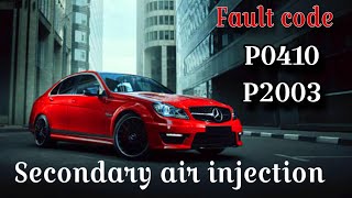 Mercedes benz P2003P0410 fault of secondary air injection pump location [upl. by Htidirem]