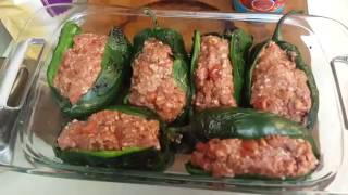 Stuffed Poblano Peppers  street food mexican [upl. by Misa]