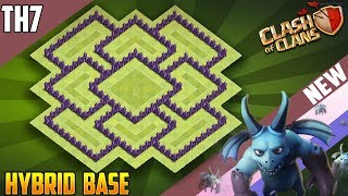 ULTIMATE Town Hall 7 TH7 HYBRID Base 2018 COC New BEST Th7 HYBRID Base Design  Clash of Clans [upl. by Reine]