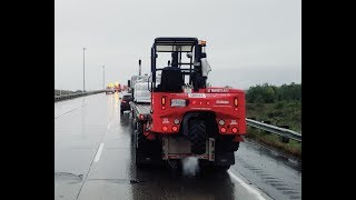 Tractortrailer jackknife Truck out of control A40  mise en portefeuille VaudreuilDorion [upl. by Nudd]