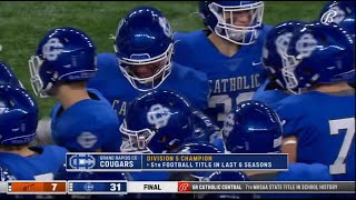 2021 MHSAA D5 Football Finals Grand Rapids Catholic Central 31 Marine City 7 November 27 2021 [upl. by Jurkoic]