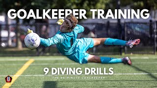 Goalkeeper Training 9 Diving Drills that take your goalkeeper skills to the next level [upl. by Ellennod]