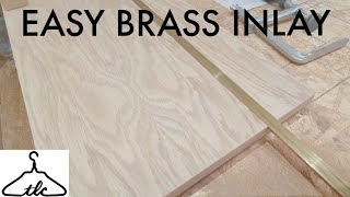 Metal Inlay In Wood  Adding Brass To Your Woodworking Project  Vid115 [upl. by Asiral]