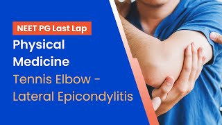 Physical Medicine  Tennis Elbow Lateral Epicondylitis [upl. by Orvie]