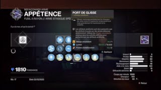 Destiny 2 God Roll PVE Appétence [upl. by Idrahs315]