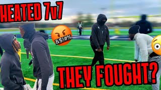 THE MOST HEATED 7v7 FOOTBALL GAME EVERTHEY STARTED FIGHTING😳 [upl. by Notniw328]