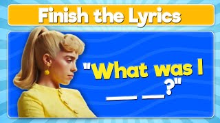 Finish the Lyrics  Popular 2023 Songs Music Quiz [upl. by Urbanus999]