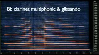 Sonograms Of Clarinet Multiphonics [upl. by Quincey]