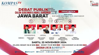 LIVE  Debat Ketiga Calon Gubernur dan Wakil Gubernur Jawa Barat 2024 [upl. by Heman803]