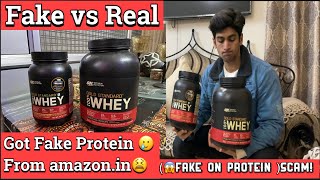 Got FAKE PROTEIN from Amazon  ON FAKE PROTEIN  Fake vs real protein reviewFake supplements online [upl. by Yahsel]