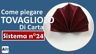 Come piegare tovagliolo di carta a forma di ventaglio  Tovaglioli portaposate fai da te [upl. by Ijok]