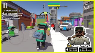 GANG HEIST amp SHOOTER  LA CRIMEWAVE ONLINE RPG  ANDROID IOS [upl. by Aicatan]