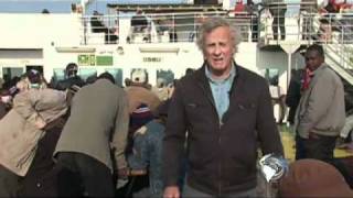 Libyans fleeing Misrata by boat [upl. by Yenterb]