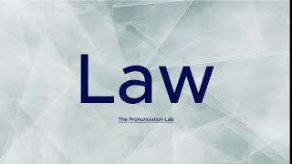 Law Pronunciation How to Say Law  Are You Saying Law Correctly [upl. by Dorreg]