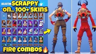 NEW quotSCRAPPYquot BACK BLING Showcased With 100 SKINS Fortnite Battle Royale  NEW SPARKPLUG SKIN [upl. by Melinda445]