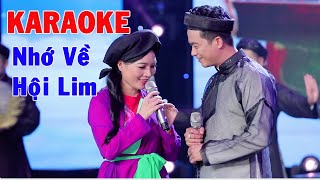 Karaoke Nhớ Về Hội Lim song ca  Lê Sang ft Thiều Thu Sa [upl. by Carmina]