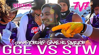 SHOOK Tournaments 7v7 Football  GGE VS STW Championship High School Division [upl. by Sheffy]