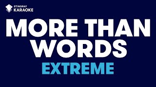 Extreme  More Than Words Karaoke with Lyrics [upl. by Latin]