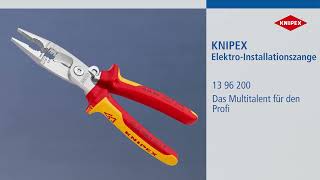 Knipex 13 96 200 ElektroInstallationszange – 7 Funktionen in einem Werkzeug [upl. by Wendall969]