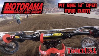 Motorama 2024  Pit Bike 12” Open Main Event  GoPro [upl. by Nnaytsirk]