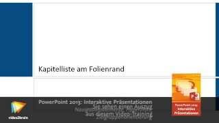 PowerPoint 2013 Interaktive Präsentationen Tutorial Kapitelliste erstellen video2braincom [upl. by Nobel]