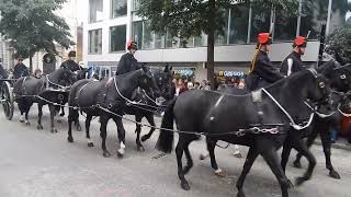 Lord Mayors Show London 91124 the Kings Troop RHA in Cheapside City of London [upl. by Ruthann413]