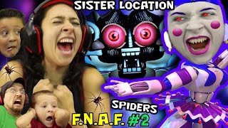 CRINGEY BALLERINA Scares MOM FNAF SISTER LOCATION 2 w REAL SPIDERS FGTEEV SCARY Ballora Gameplay [upl. by Anitsahs]