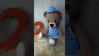 Ursinho em Amigurumi 🐻ursinhoamigurumi ursinhodejardineiradecoracaoquartodebebemaedemeninobear [upl. by Maffa]