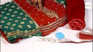 Convert old Saree into Designer Lehenga How to make lehenga from old Lehenga Cutting and Stitching [upl. by Akinar704]