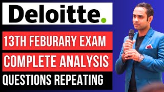 🔴Deloitte NLA 13th FEBRUARY Exam Questions Solved  Complete Analysis 🔥 [upl. by Aicenert18]