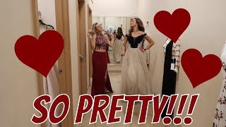 TRYING ON PROM DRESSES  THE LEROYS [upl. by Latsyrhc]