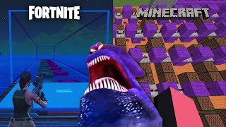 KRAKEN THEME Minecraft Note Blocks VS Fortnite Music Blocks [upl. by Ennaylil]