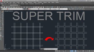 Unique Method to Quickly Trim All Intersections in AutoCAD [upl. by Deraj]