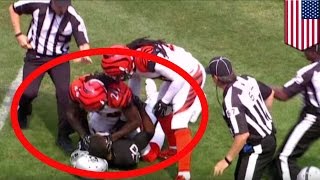 Pacman Jones rips off Amari Coopers helmet slams rookies head into it  TomoNews [upl. by Phylis]