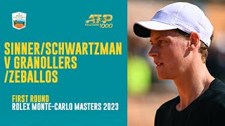 SchwartzmanSinner vs GranollersZeballos Highlights  Rolex MonteCarlo Masters 2023 [upl. by Nikoletta355]