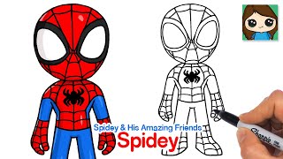 How to Draw Spiderman from Spidey and His Amazing Friends [upl. by Relyt296]