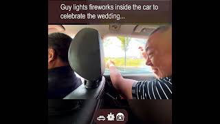 Wedding Day Prank Gone Wrong Man Lights Firecrackers Inside Car in Epic Fail 🚗💥 [upl. by Varipapa788]