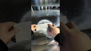 Starry sky couple spray painting painting spraypaintingart art sprayart acrylicpainting [upl. by Adham379]