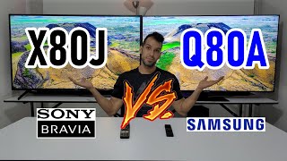 Sony X80J vs Samsung Q80A Triluminos Pro vs QLED  Smart TVs 4K HDR [upl. by Tnecnivleahcim431]