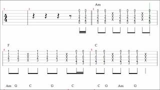 CCR  Have You Ever Seen The Rain Guitar Solo TabBackingtrack [upl. by Gredel]